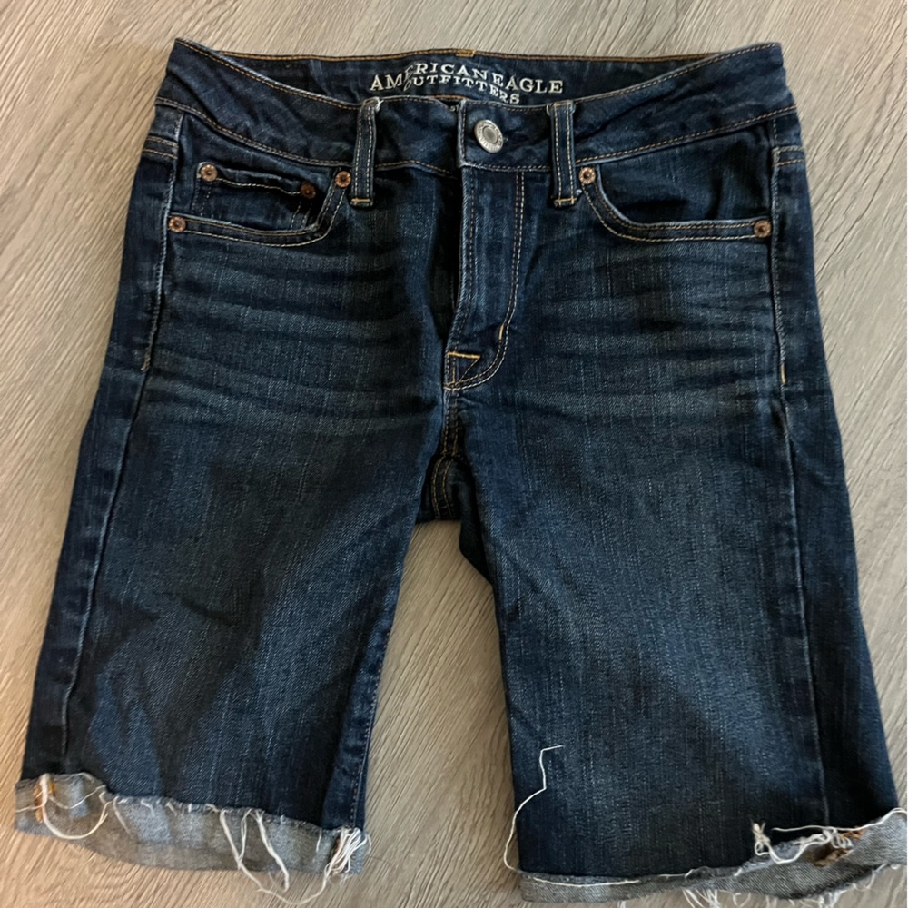 American Eagle stretch denim Bermuda shorts